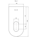 Łącznik stalowy L120 do zawiasu bramowego M18 – otwarcie 180° 000-645 (3)