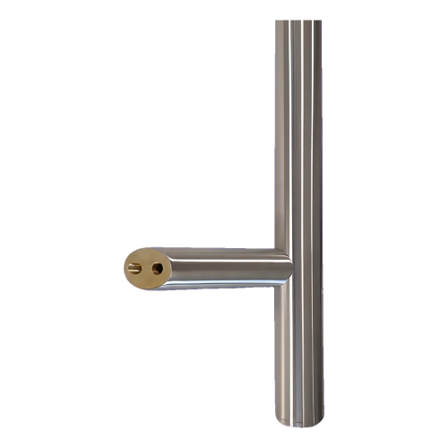 Pochwyt drzwiowy jednostronny okrągły ø32 × 1200 mm – stal AISI 304, satyna, montaż 45° 000-719 (2)