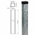 Słupek ogrodzeniowy 80x80x2 mm, długość 2,4 mb, ocynk 000-489 (4)