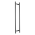 PINOX pochwyt drzwiowy dwustronny okrągły czarny fi 32 x 1400 mm AISI 304 000-747 (1)