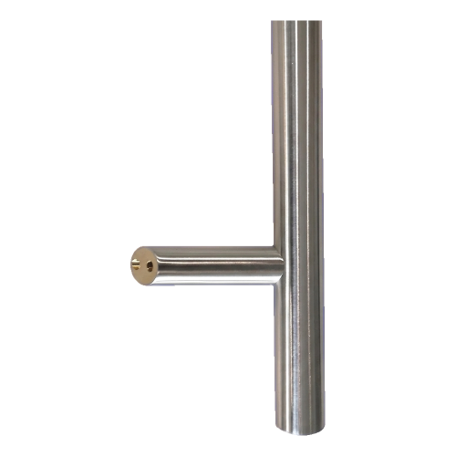 Pochwyt-antaba drzwiowy jednostronny okrągły 45° stal AISI 304 satyna 32×1000 mm 000-752 (2)