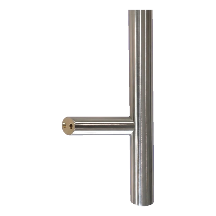 Pochwyt-antaba drzwiowy jednostronny okrągły 45° stal AISI 304 satyna 32×1000 mm 000-752 (2)