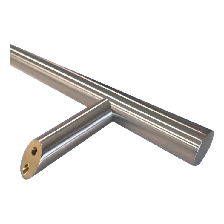 Pochwyt-antaba drzwiowy jednostronny okrągły 45° stal AISI 304 satyna 32×1000 mm 000-752 (3)
