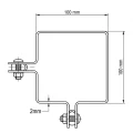 Obejma narożna do paneli ogrodzeniowych 100x100 mm czarny 000-774 (4)
