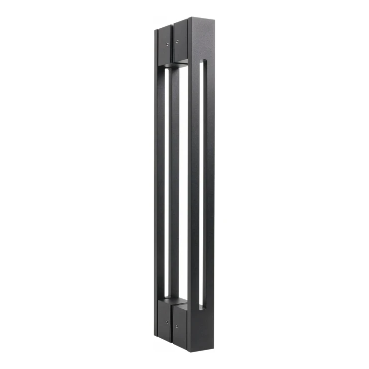 PSG pochwyt drzwiowy dwustronny prostokątny 90° stalowy czarny matowy 40×478 mm 000-769 (1)