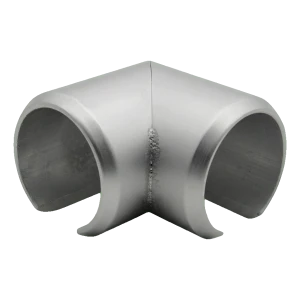 Kozza – kolano 90° do pochwytu balustradowego aluminiowego okrągłego fi 40 mm, anoda matowa