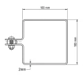 Obejma końcowa do paneli ogrodzeniowych 100x100 mm grafit 000-784 (5)