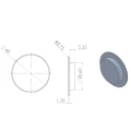 Kozza – zaślepka aluminiowa do profili balustrad szklanych KE 120 mocowanie boczne 000-849 (3)