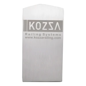 Kozza zaślepka boczna lewa do profilu balustrady szklanej U KE 100 – aluminium anodowane matowe