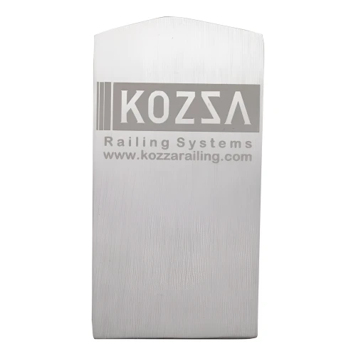 Kozza zaślepka boczna lewa do profilu balustrady szklanej U KE 100 – aluminium anodowane matowe 000-857 (1)