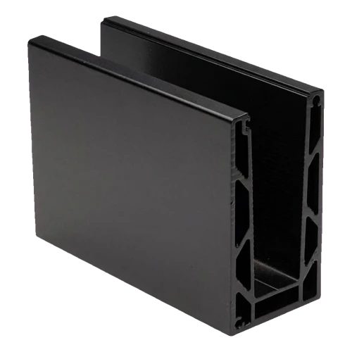 Kozza KE 100 – profil U do balustrad całoszklanych 5000 mm czarny, mocowanie od góry 000-861 (1)
