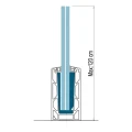 Kozza KE 100 – profil U do balustrad całoszklanych 5000 mm czarny, mocowanie od góry 000-861 (2)