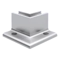 Kozza KE 105 – profil L narożny wewnętrzny 90° do balustrad całoszklanych, aluminium, anoda matowa 000-865 (1)