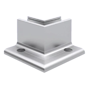 Kozza KE 105 – profil L narożny wewnętrzny 90° do balustrad całoszklanych, aluminium, anoda matowa