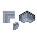 Kozza KE 105 – profil L narożny 90° do balustrad całoszklanych, zewnętrzny, mocowanie wzdłużne od góry 000-866 (2)