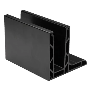 Kozza KE 105 – profil aluminiowy L do balustrad całoszklanych 5000 mm czarny