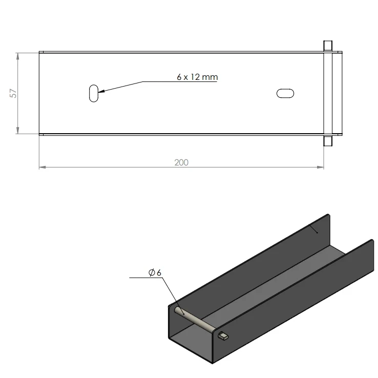 Ceownik łącznik uchwyt do podmurówki 200x55 zieleń GPV-700-23 (3)