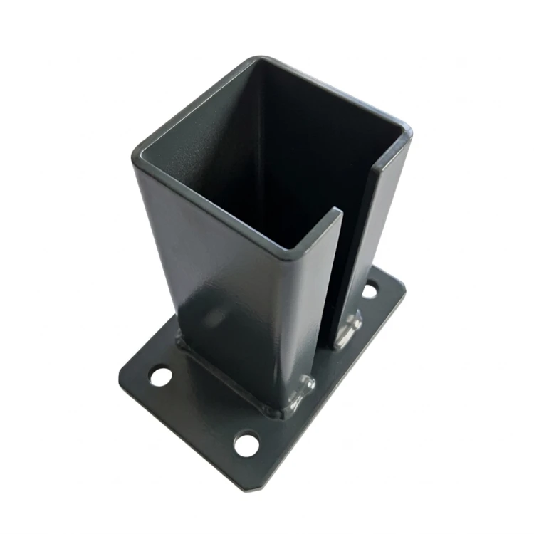 Podstawa do słupa ogrodzeniowego 80x80 mm 8 mm grafit 000-788 (3)