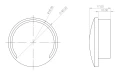 Zaślepka płaska wklejana do pochwytu aluminiowego okrągłego – fi 40 mm 2 sztuki Kozza 000-884 (2)