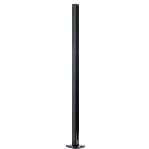 Słupek boczny balustrada 45x45x1100mm szkło 8,72mm czarny aluminium system płaski