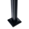 Słupek boczny balustrada 45x45x1100mm szkło 8,72mm czarny aluminium system płaski 000-885 (3)