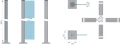Słupek boczny balustrada 45x45x1100mm szkło 8,72mm czarny aluminium system płaski 000-885 (14)