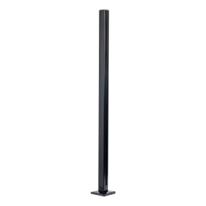 Słupek balustrady środkowy 45x45x1100mm szkło 8,72mm czarny system płaski aluminium