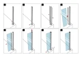 Słupek balustrady środkowy 45x45x1100mm szkło 8,72mm czarny system płaski aluminium 000-886 (10)