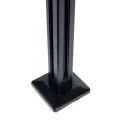 Słupek narożny balustrada 45x45x1100mm szkło 8,72mm czarny płaski aluminium 000-887 (4)