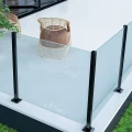 Słupek narożny balustrada 45x45x1100mm szkło 8,72mm czarny płaski aluminium 000-887 (8)