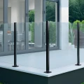 Słupek narożny balustrada 45x45x1100mm szkło 8,72mm czarny płaski aluminium 000-887 (9)