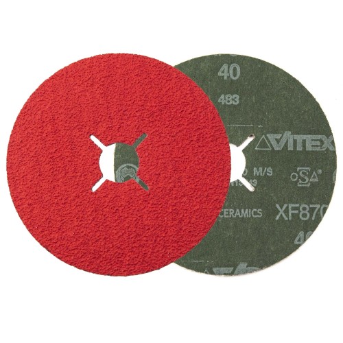 PFERD – krążek fibrowy ceramiczny XF870 125 mm P40 (opakowanie 5 szt.) 000-930 (1)