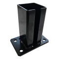 Podstawa do słupa ogrodzeniowego 80x80 mm 8 mm czarny 000-786 (2)