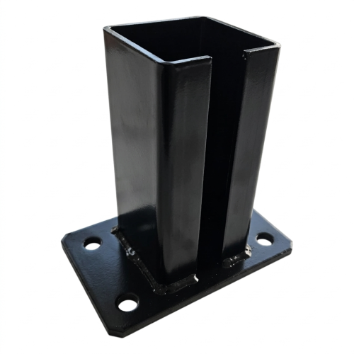 Podstawa do słupa ogrodzeniowego 80x80 mm 8 mm czarny 000-786 (2)