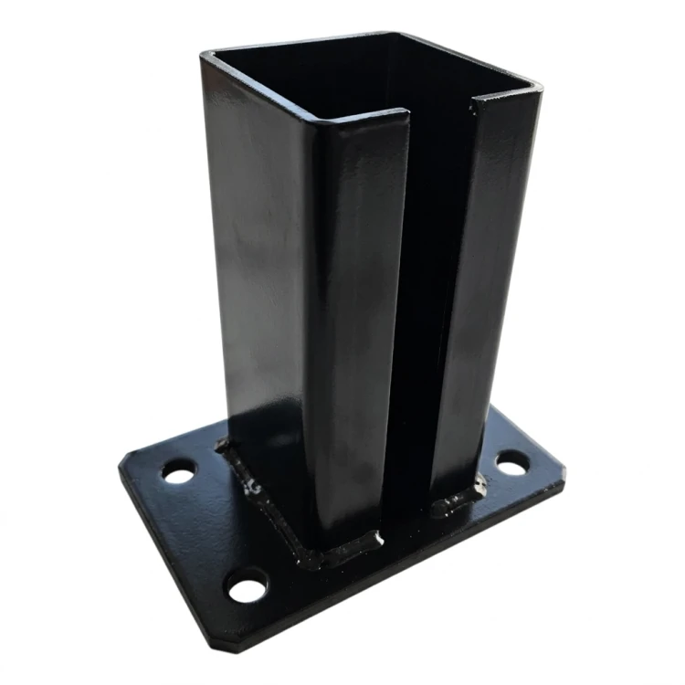 Podstawa do słupa ogrodzeniowego 80x80 mm 8 mm czarny 000-786 (2)