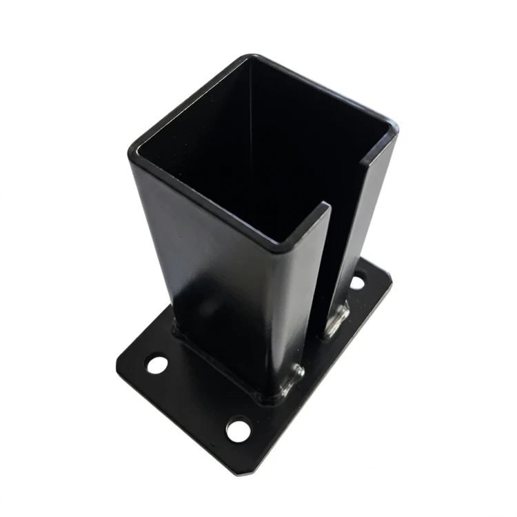 Podstawa do słupa ogrodzeniowego 80x80 mm 8 mm czarny 000-786 (4)
