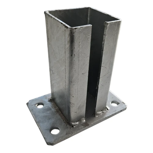 Podstawa do słupa ogrodzeniowego 80x80 mm 8 mm ocynk 000-785 (2)
