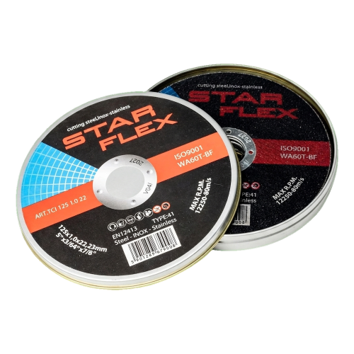 Starflex – zestaw tarcz tnących do stali i inox 125×1,0 mm (10 szt.) 000-950 (1)