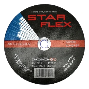 Star Flex tarcza tnąca do stali i INOX 230×2,0 mm płaska Type 41