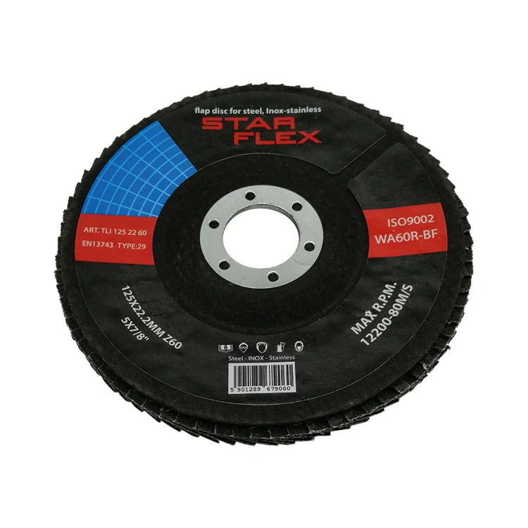 Star Flex – tarcza listkowa odgięta T29 125 mm cyrkonowa granulacja 60 INOX 000-963 (1)
