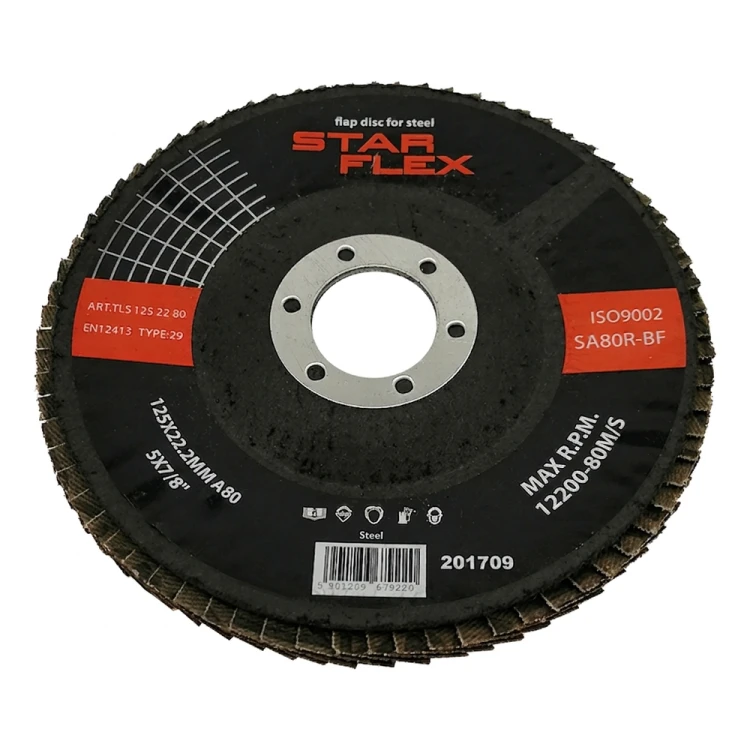 Star Flex tarcza listkowa odgięta T29 125 mm do stali – granulacja 80 000-973 (1)