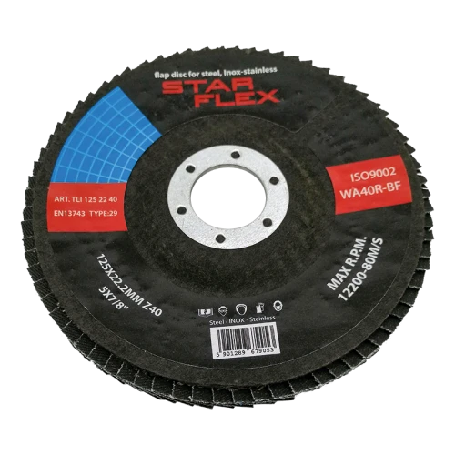 Star Flex – tarcza listkowa cyrkonowa T29 125 mm granulacja 40 do stali nierdzewnej 000-975 (1)
