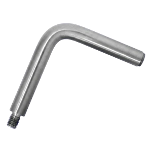 Pręt podpory poręczy 90° fi 12 mm 75×75 mm – stal nierdzewna AISI 304 satyna