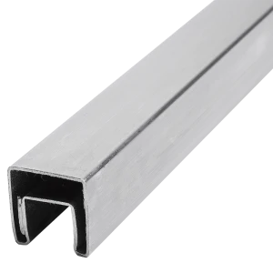 PSG Pochwyt nakładany na szkło 40x40 mm AISI 304 satyna – 2500 mm