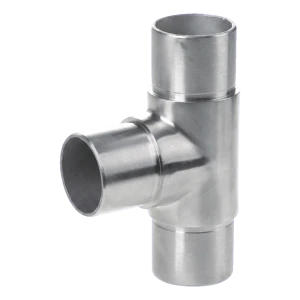 Łącznik trójnik T balustradowy do rury 42,4x2 mm – stal AISI 304 satyna