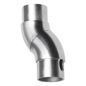 Kolano skrętne balustradowe wklejane do rury 42,4x2 mm – stal nierdzewna AISI 304 satyna
