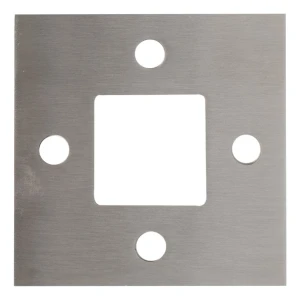 Podstawa słupa balustrady do spawania 100x100 mm – stal nierdzewna AISI 304 satyna, system 40x40