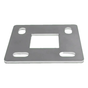 Podstawa słupa balustradowego do spawania 80×80 mm – stal nierdzewna AISI 304, system 40×40