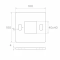 Podstawa słupa balustradowego do spawania 100×100 mm – stal nierdzewna AISI 304, system 40×40 001-162 (2)