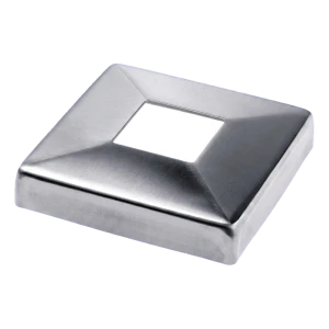 Rozeta maskująca kwadratowa 108×108 mm do profilu balustradowego 40×40 – stal AISI 316 satyna